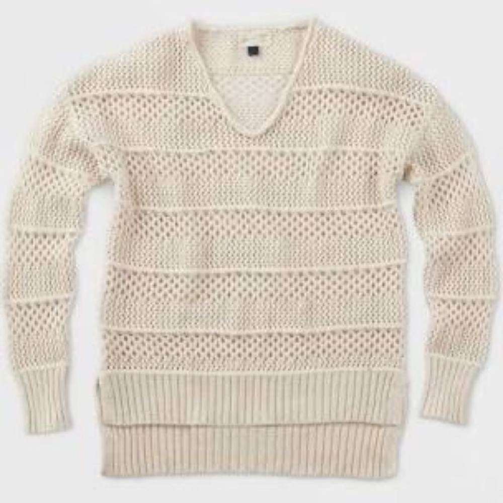 UNIVERSAL THREAD open knit crochet pullover sweat… - image 1